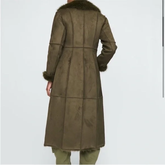 Gap × Cult Gaia Vegan Suede Wrap Coat - Picture 4 of 10